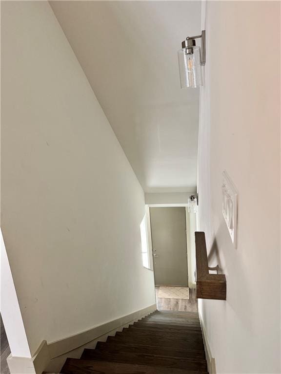 1153 Reynolds Square Ln # 16, Atlanta, GA 30307 - stairs featuring wood finished floors and baseboards