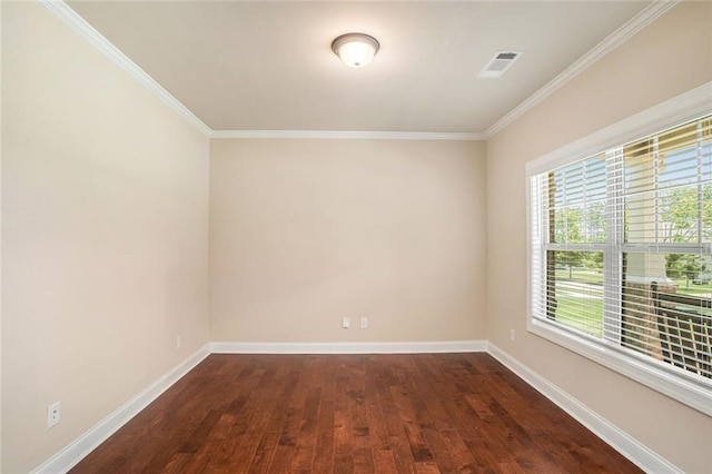 381 Homestead Cir, Forsyth, GA 31029 - empty room featuring dark wood-style flooring and ornamental molding