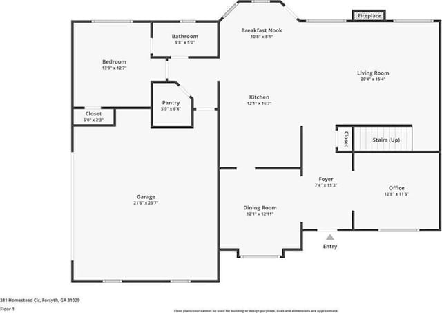 381 Homestead Cir, Forsyth, GA 31029 - view of property floor plan