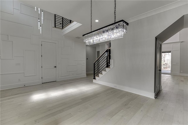 entryway with light wood-type flooring