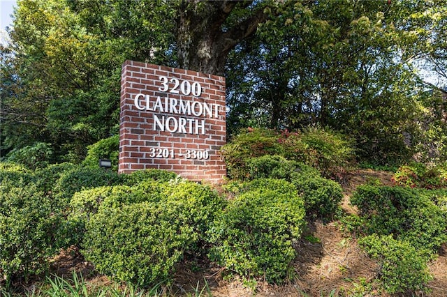 view of community sign