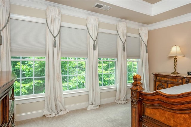 2025 Eagle Rdg, Roswell, GA 30076 - bedroom with carpet, baseboards, and ornamental molding