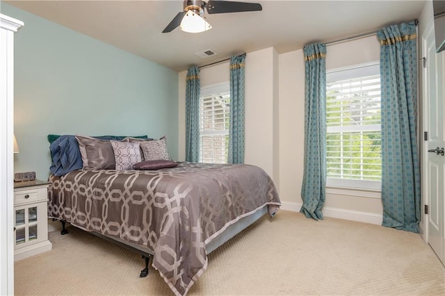 2025 Eagle Rdg, Roswell, GA 30076 - bedroom with carpet flooring, baseboards, and a ceiling fan