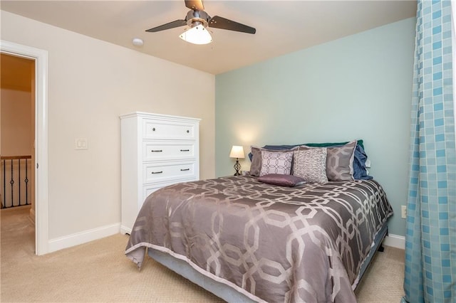 2025 Eagle Rdg, Roswell, GA 30076 - bedroom with light colored carpet, baseboards, and a ceiling fan