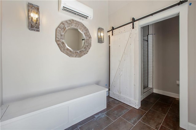 bathroom with a wall mounted AC