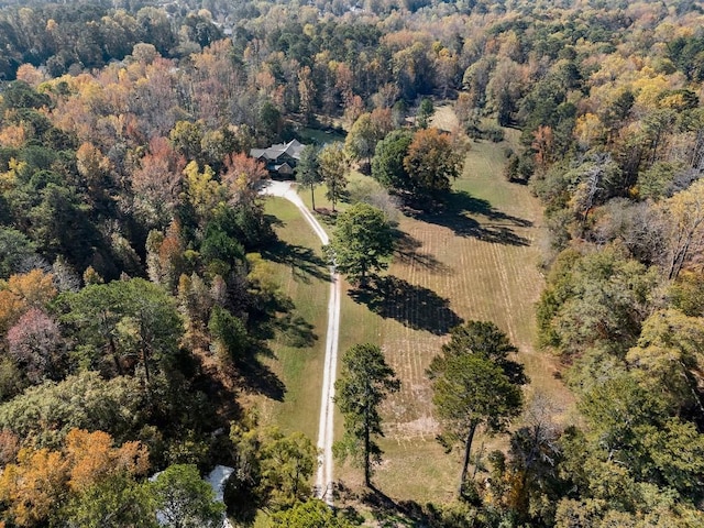 aerial view featuring a rural view