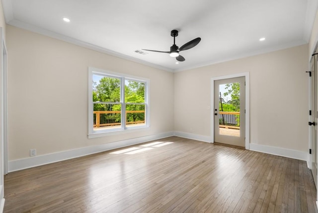 490 Rock Springs Rd NE, Atlanta, GA 30324 - living area with baseboards, ornamental molding, recessed lighting, and visible vents