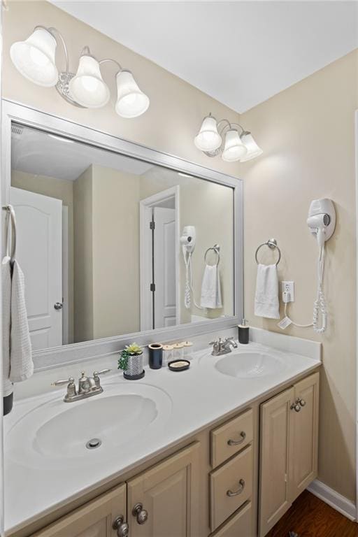full bath featuring double vanity