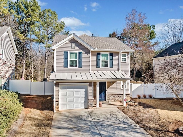 view of front of home featuring a garage