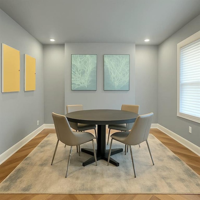 6355 Westfallen Overlook, Cumming, GA 30040 - dining area with wood finished floors, baseboards, and recessed lighting