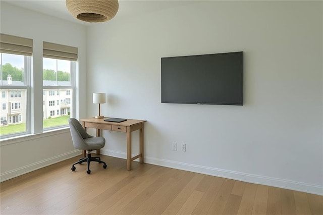 6355 Westfallen Overlook, Cumming, GA 30040 - office with light wood-type flooring and baseboards