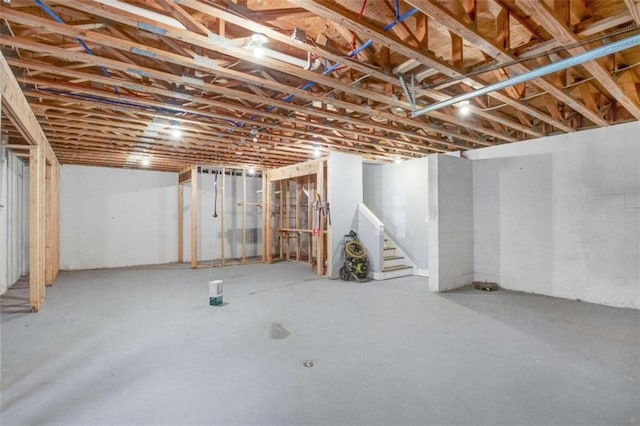 170 Early Sundown Rd, Clarkesville, GA 30523 - unfinished basement with stairway