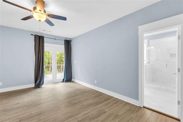 170 Early Sundown Rd, Clarkesville, GA 30523 - empty room with light wood-style flooring and a ceiling fan