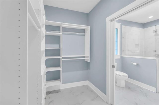 170 Early Sundown Rd, Clarkesville, GA 30523 - walk in closet featuring marble look tiles