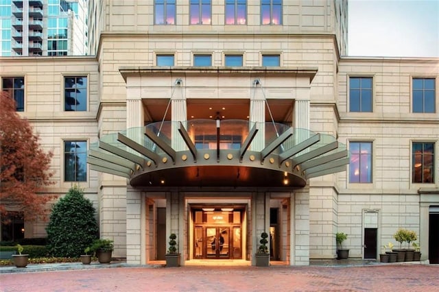3376 Peachtree Rd NE Unit 35A, Atlanta, GA 30326 - doorway to property featuring stone siding