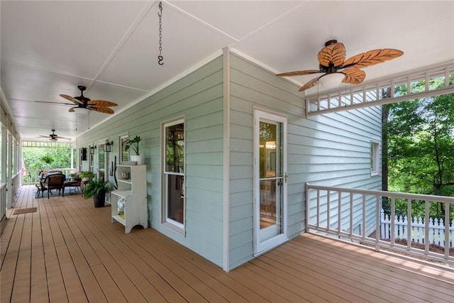 130 Wayne Wheeler Way, Woodstock, GA 30188 - wooden terrace with a ceiling fan