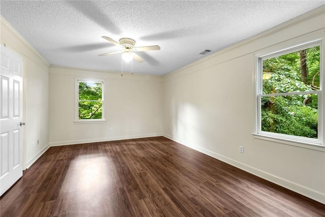 130 Wayne Wheeler Way, Woodstock, GA 30188 - unfurnished room featuring healthy amount of natural light, wood finished floors, ceiling fan, a textured ceiling, and ornamental molding