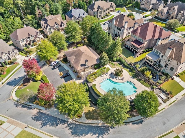 bird's eye view featuring a residential view