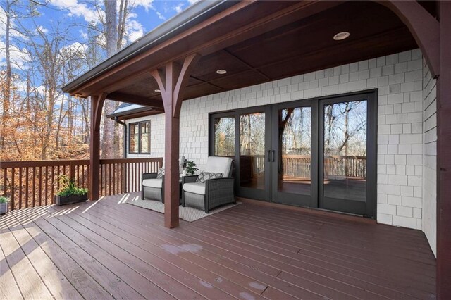 8850 Matt Hwy, Ball Ground, GA 30107 - deck with french doors