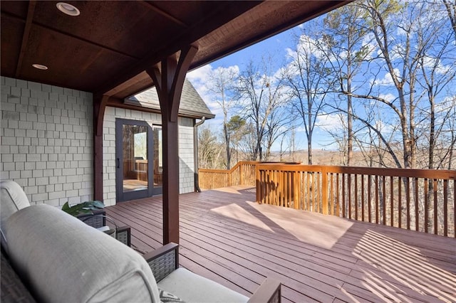 8850 Matt Hwy, Ball Ground, GA 30107 - view of wooden terrace