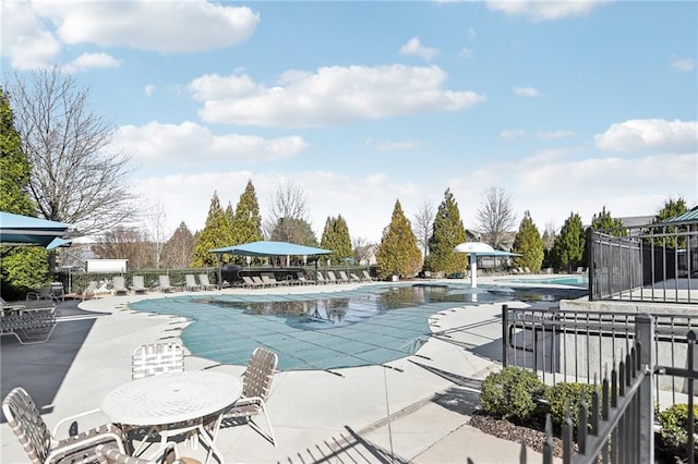 view of pool with a patio area