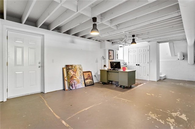 view of basement