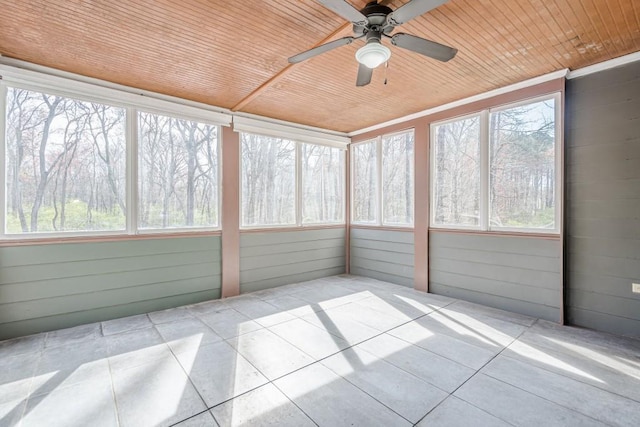 1765 Dew Pl, Marietta, GA 30064 - unfurnished sunroom featuring a ceiling fan