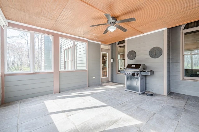 1765 Dew Pl, Marietta, GA 30064 - unfurnished sunroom with a ceiling fan