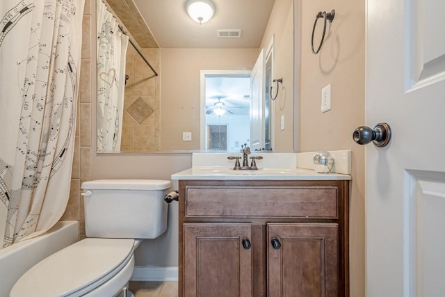 1765 Dew Pl, Marietta, GA 30064 - bathroom featuring vanity, shower / bath combo with shower curtain, and toilet