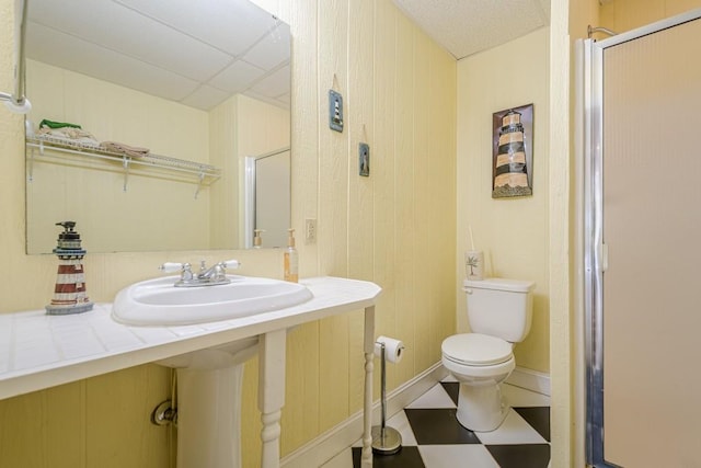 1765 Dew Pl, Marietta, GA 30064 - bathroom with a sink, a stall shower, and toilet