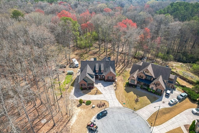 1765 Dew Pl, Marietta, GA 30064 - aerial view of property and surrounding area featuring a forest