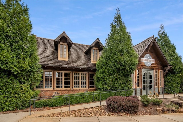 view of front of property featuring french doors