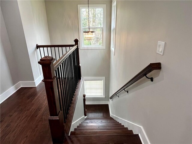 1255 Plaza Ave SW, Atlanta, GA 30310 - staircase with wood finished floors and baseboards