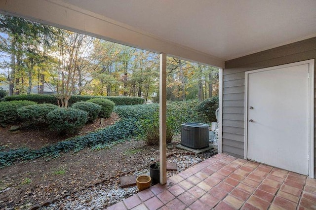 view of patio / terrace with central AC unit