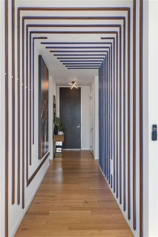45 Ivan Allen Jr Blvd NW Unit 2505, Atlanta, GA 30308 - corridor featuring light wood finished floors and wallpapered walls
