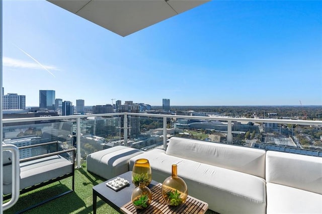 45 Ivan Allen Jr Blvd NW Unit 2505, Atlanta, GA 30308 - balcony featuring a city view and outdoor lounge area