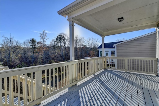 view of wooden terrace