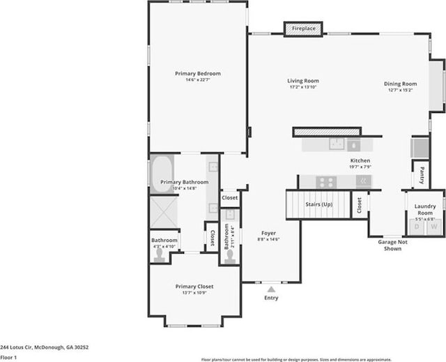 244 Lotus Cir, Mcdonough, GA 30252 - view of layout
