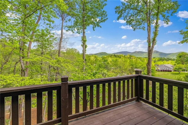 259 Eagle Chase Cir, Dillard, GA 30537 - deck with a mountain view