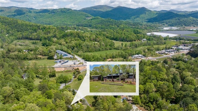 259 Eagle Chase Cir, Dillard, GA 30537 - drone / aerial view of a forest and a mountain backdrop