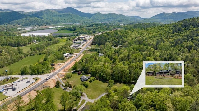 259 Eagle Chase Cir, Dillard, GA 30537 - drone / aerial view of a forest and a mountainous background