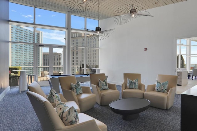 3325 Piedmont Rd NE Unit 2104, Atlanta, GA 30305 - common area featuring a high ceiling and a city view