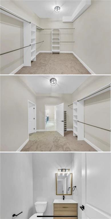 434 Beachwood Dr, Cornelia, GA 30531 - bathroom with vanity, toilet, and baseboards