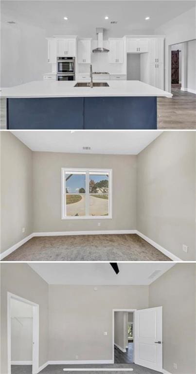 434 Beachwood Dr, Cornelia, GA 30531 - interior space featuring a sink, baseboards, and recessed lighting