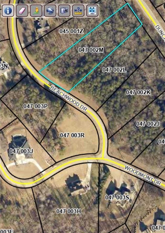 434 Beachwood Dr, Cornelia, GA 30531 - aerial view of property's location featuring property parcel outlined