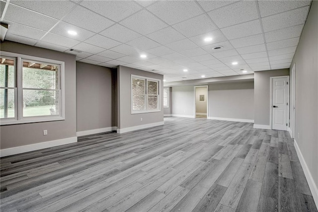 19 Quimby Jackson Rd, Newnan, GA 30263 - spare room featuring wood finished floors, a drop ceiling, and recessed lighting