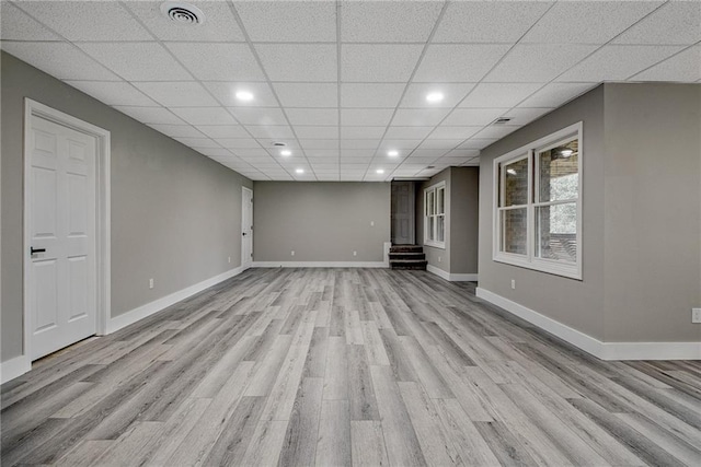 19 Quimby Jackson Rd, Newnan, GA 30263 - unfurnished room with light wood finished floors, a paneled ceiling, and recessed lighting