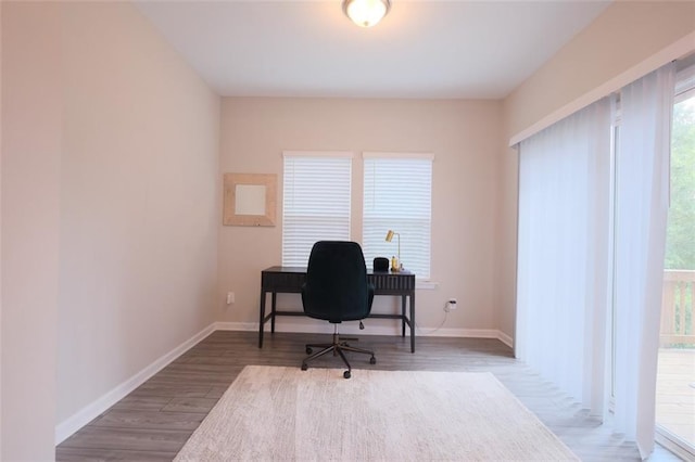 2247 Pink Hawthorn Dr, Buford, GA 30518 - home office with plenty of natural light and wood finished floors