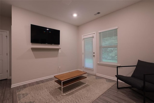 2247 Pink Hawthorn Dr, Buford, GA 30518 - sitting room featuring wood finished floors and recessed lighting