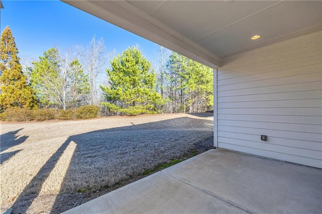 view of yard featuring a patio area